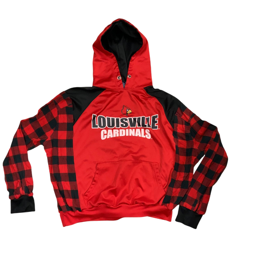 Upcycled OOAK Louisville Cardinals Hoodie