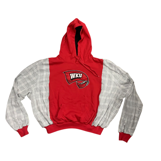 Upcycled OOAK WKU Western Kentucky University Hoodie