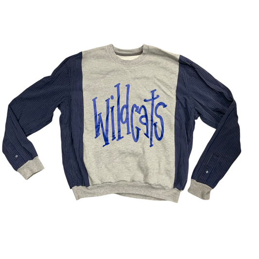 Upcycled OOAK Wildcats Crewneck Sweatshirt