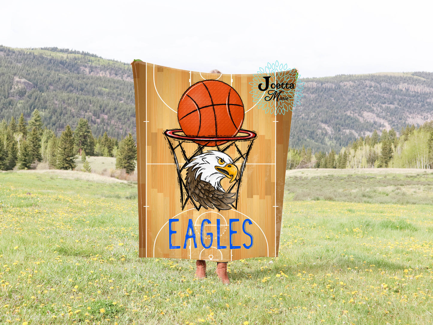 Eagles Basketball Velveteen Blanket