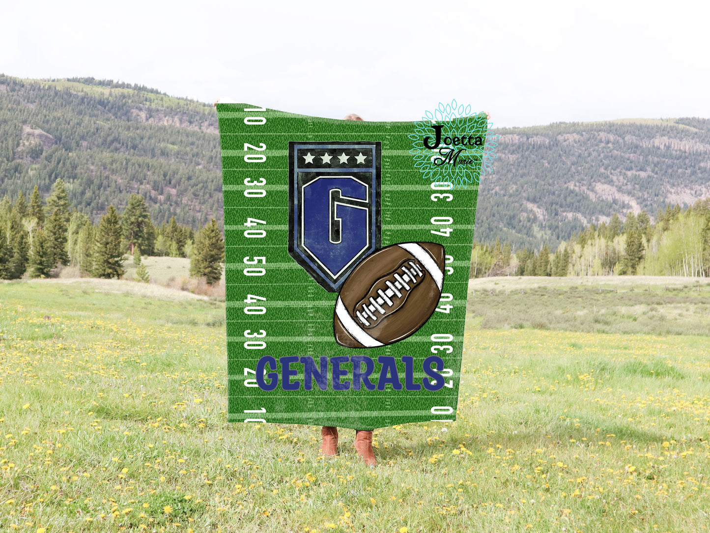 Generals Football Velveteen Blanket