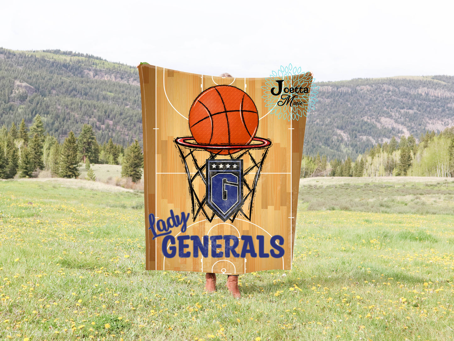Lady Generals Basketball Velveteen Blanket