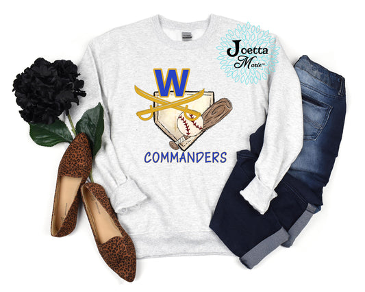 WCHS Commanders Baseball Sweatshirt