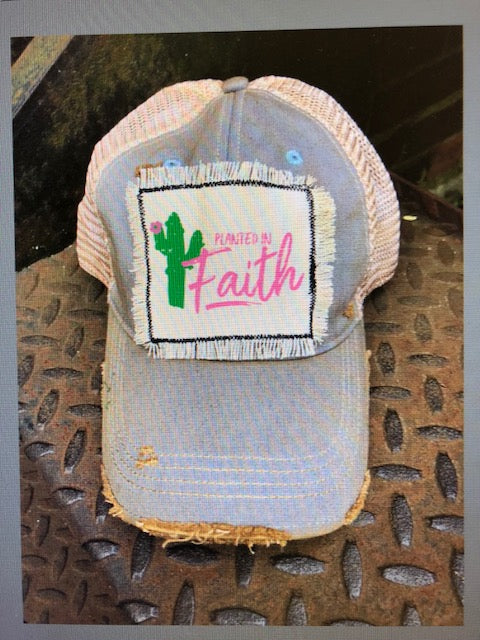 Distressed Patch Hat