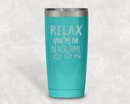 Relax Beach Time 20 oz Tumbler