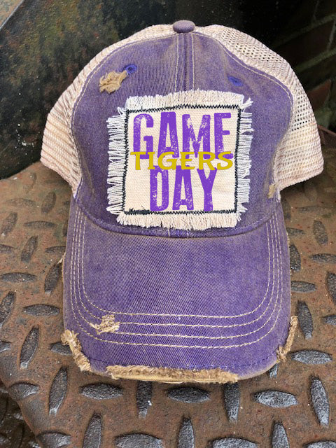 Distressed Patch Hat Tigers