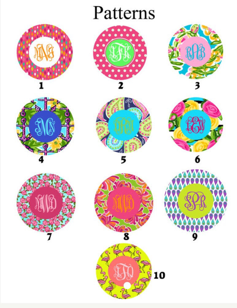 Wooden 3" circle keychains...10 patterns