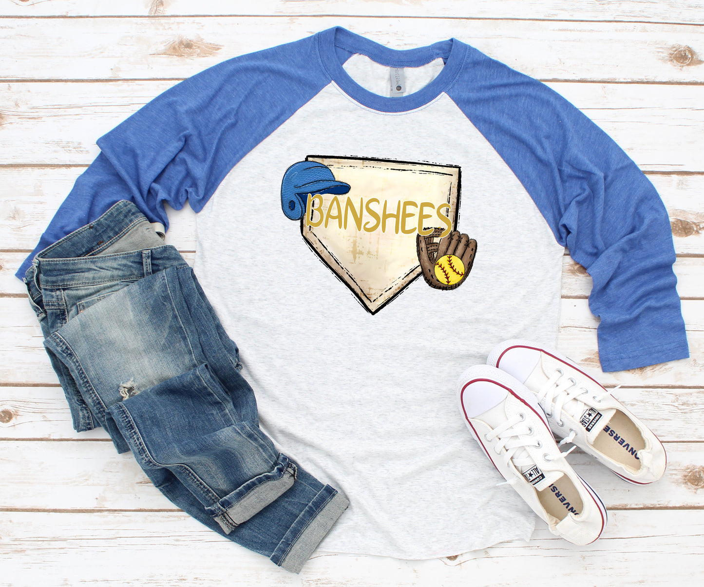 Banshees softball Raglan