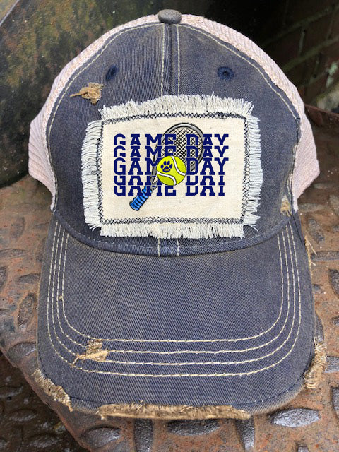 Game Day Tennis EHS Paw Distressed Hat