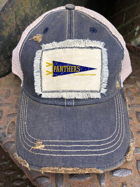 Panthers Elizabethtown Pennant Distressed Hat