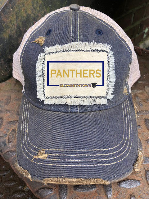 Panthers Elizabethtown Distressed Hat