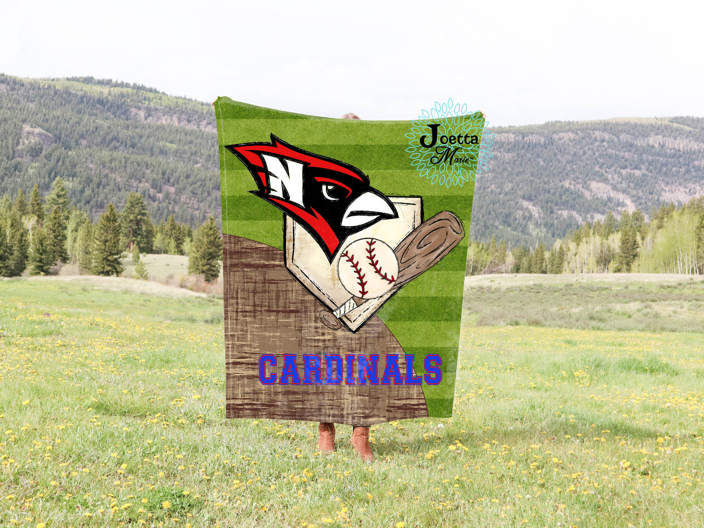 Cardinals Baseball Velveteen Blanket