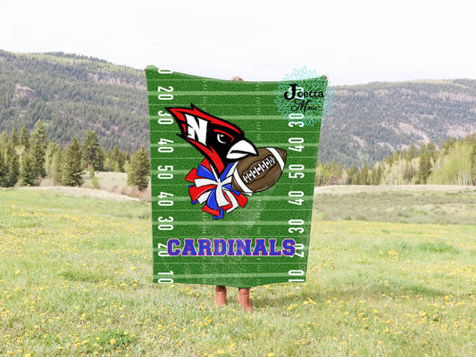 Cardinals Cheer Football Velveteen Blanket