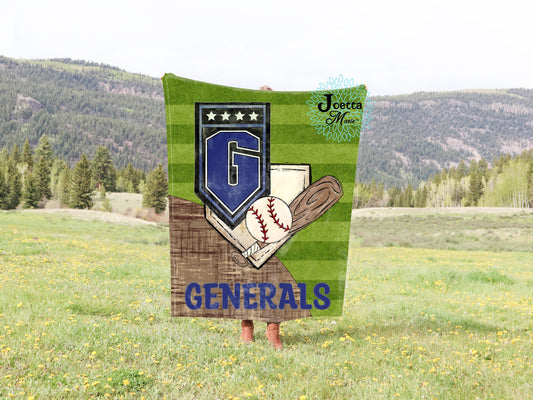 Generals Baseball Velveteen Blanket