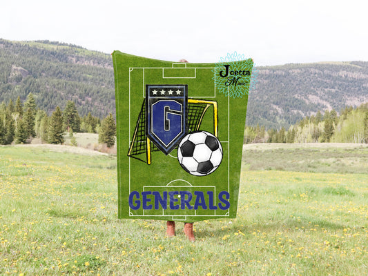 Generals Soccer Velveteen Blanket