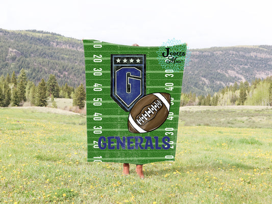 Generals Football Velveteen Blanket
