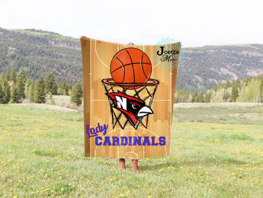 Lady Cardinals Basketball Velveteen Blanket