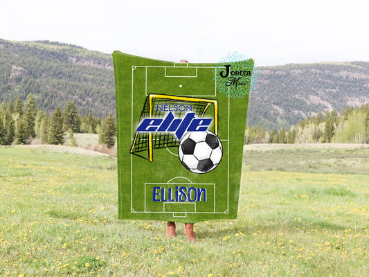 Nelson Elite Soccer Velveteen Blanket
