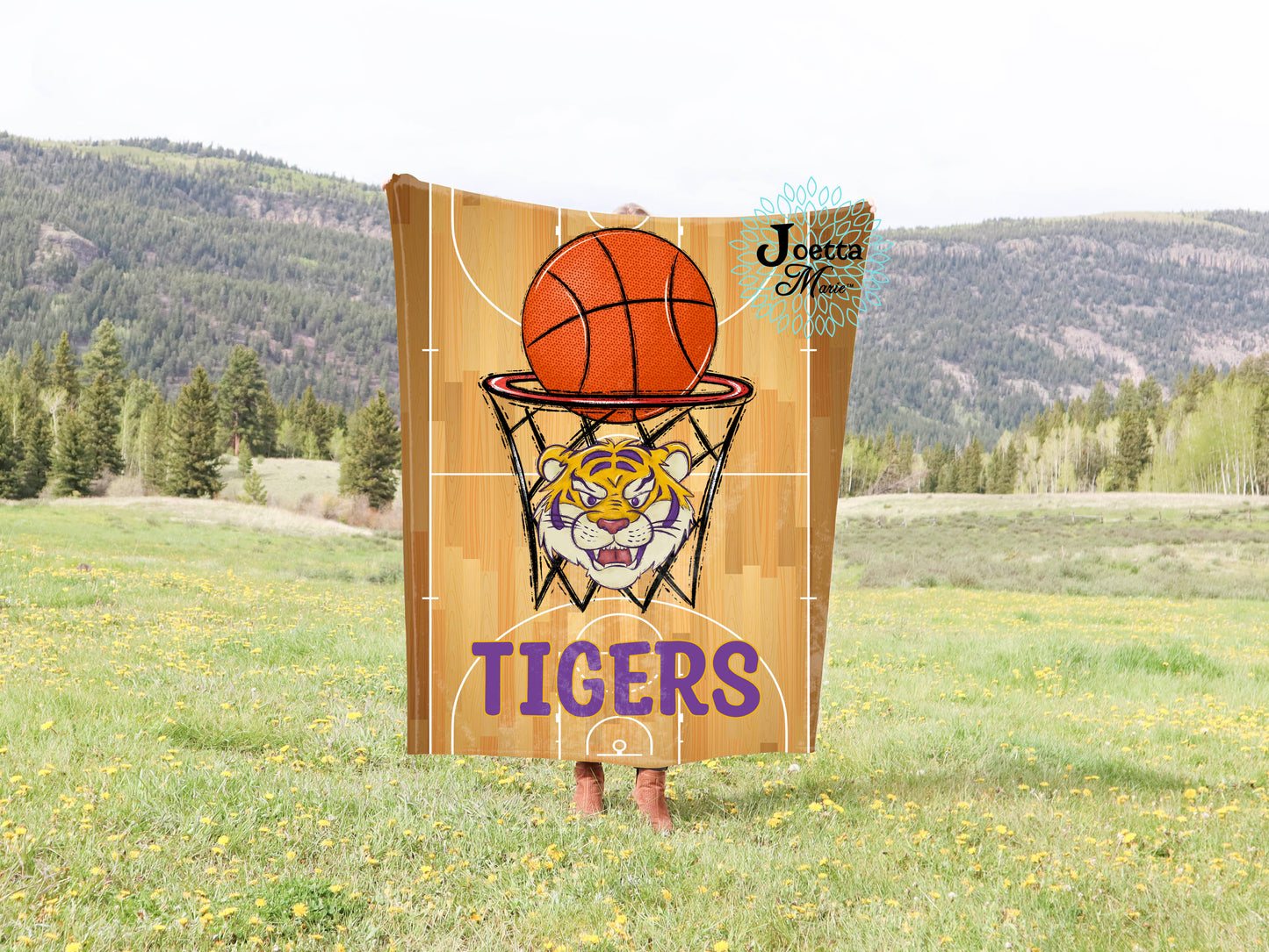 Tigers Basketball Velveteen Blanket