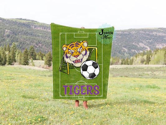 Tigers Soccer Velveteen Blanket