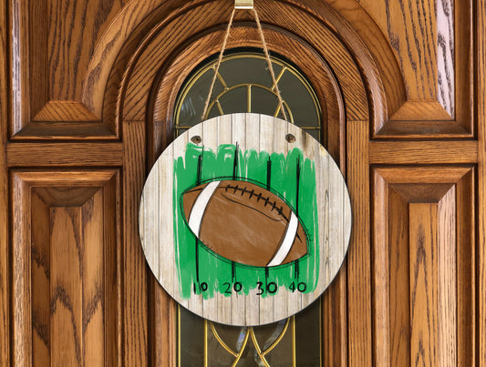 Football Wooden Door Hanger