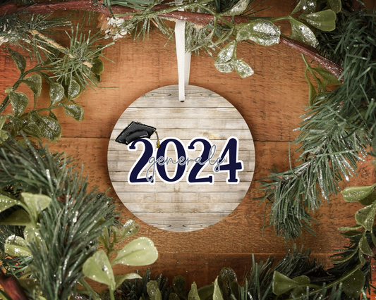 2024 Graduate generals wooden ornament