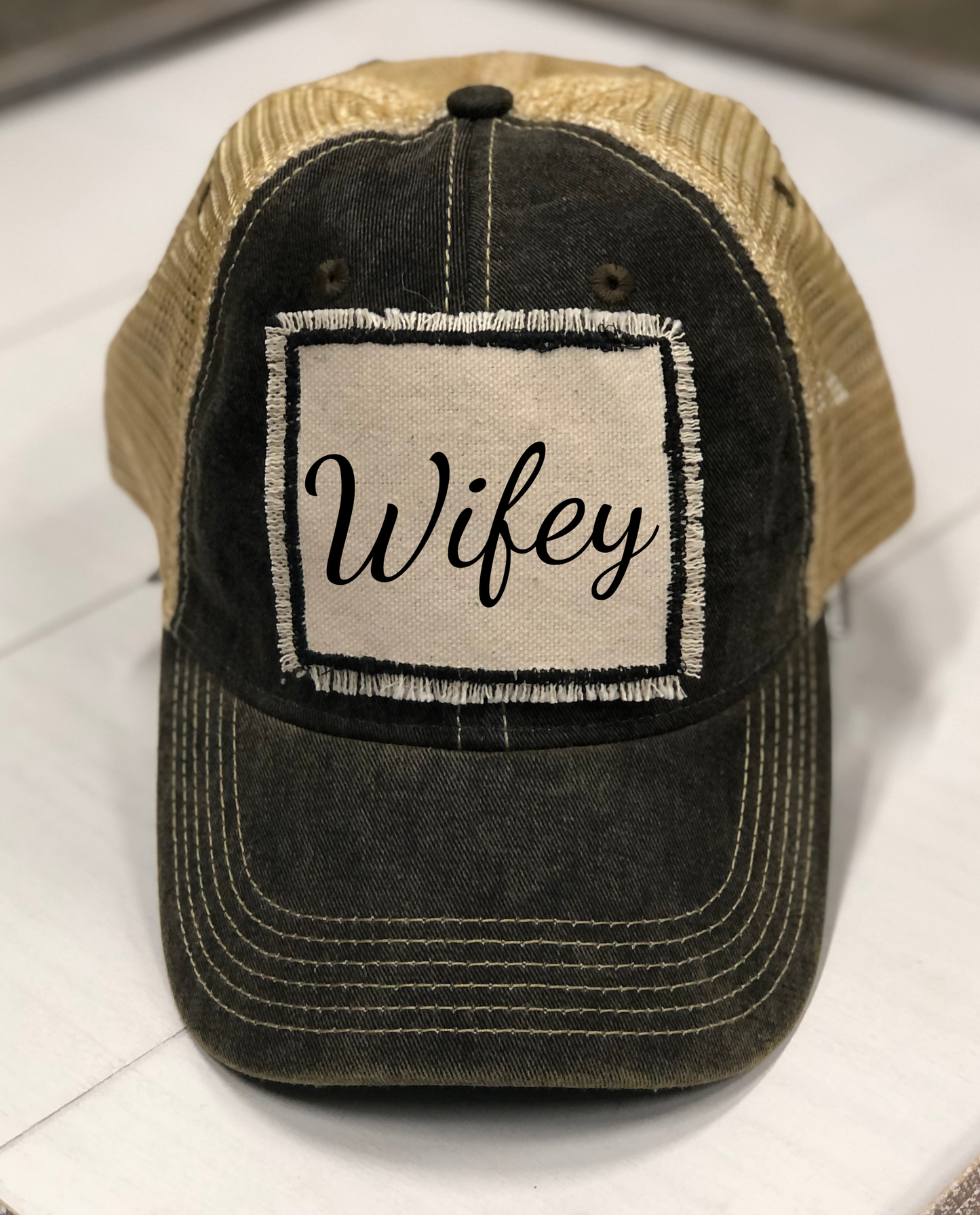 Wifey distressed hat