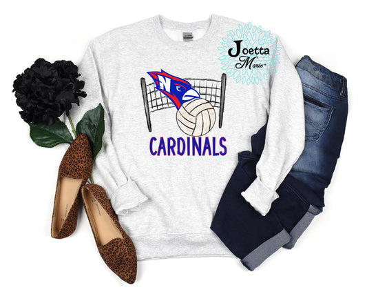 NCHS Cardinals Volleyball Sweatshirt