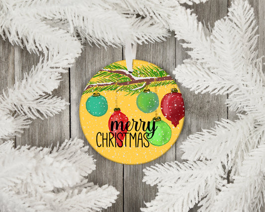 4” Merry Christmas Ornaments