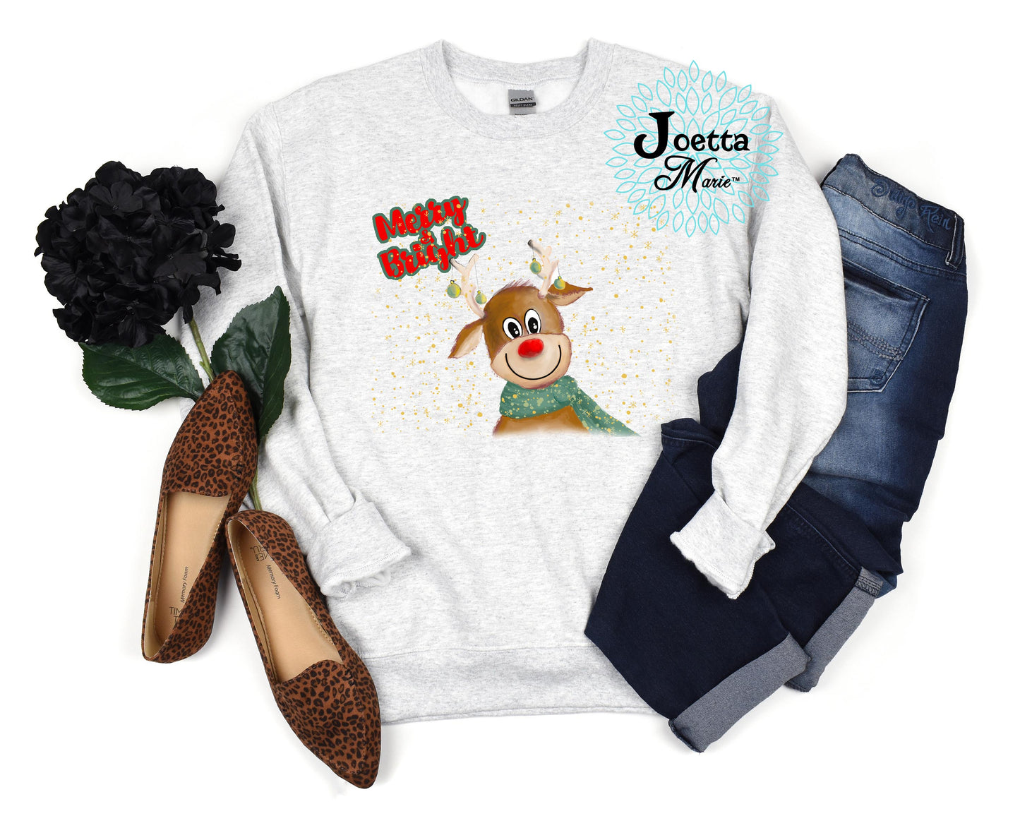 Merry & Bright Reindeer Sweatshirt