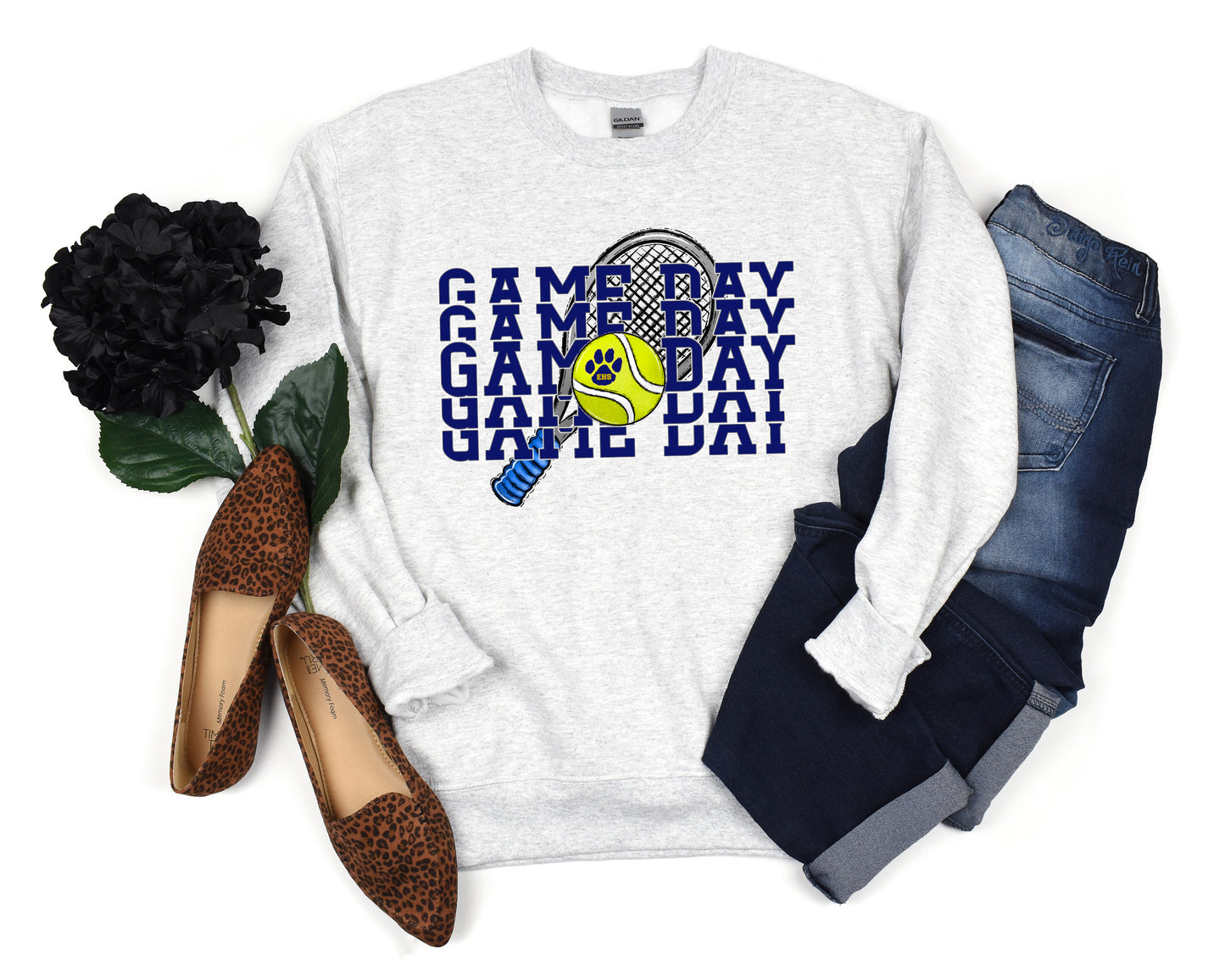 Game Day Tennis EHS Paw Sweatshirt