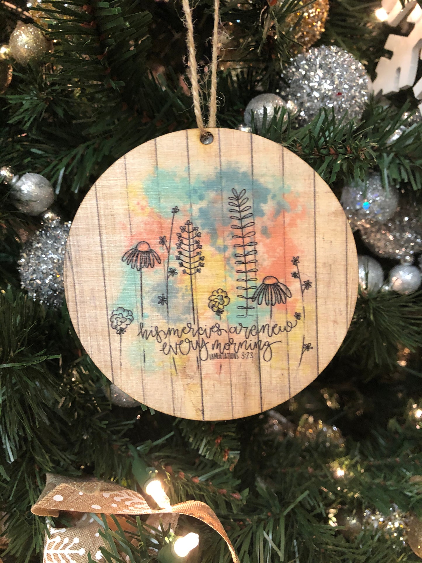 Wooden Ornament — His mercies