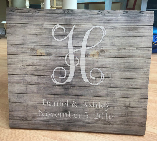 Personalized wood print