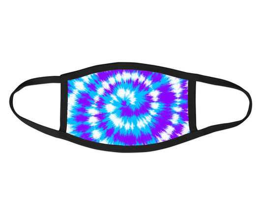 Purple and turquoise tie dye Face Mask