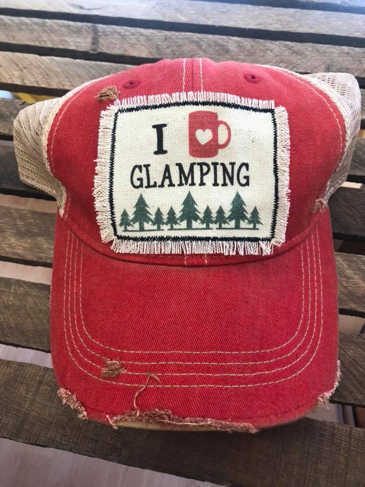 Glamping Distressed Patch Hat