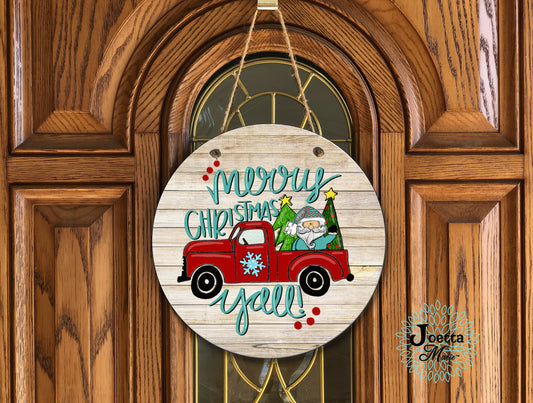 Seasonal Wooden Circle Door Hangers