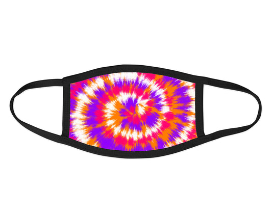 Purple, orange, and pink tie dye Face Mask