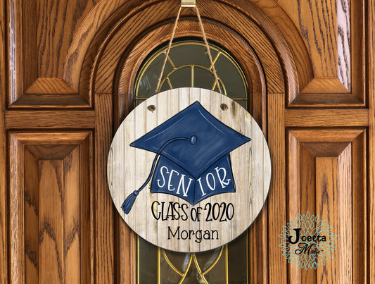 Graduate class of 2020 wooden door hanger