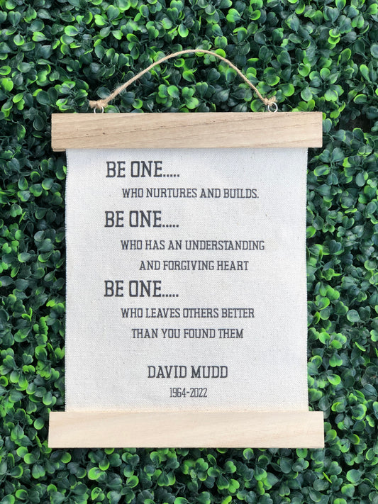 Memorial hanging canvas