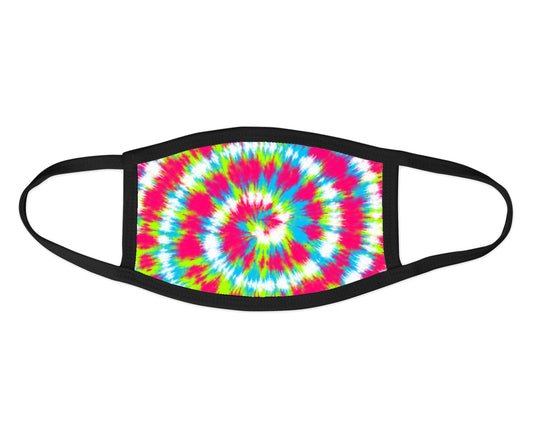 Pink, turquoise, lime tie dye Face Mask