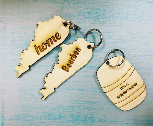 Home, Bourbon, or Barrel Keychain
