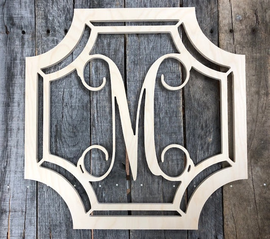 Gemstone 20" wooden single initial