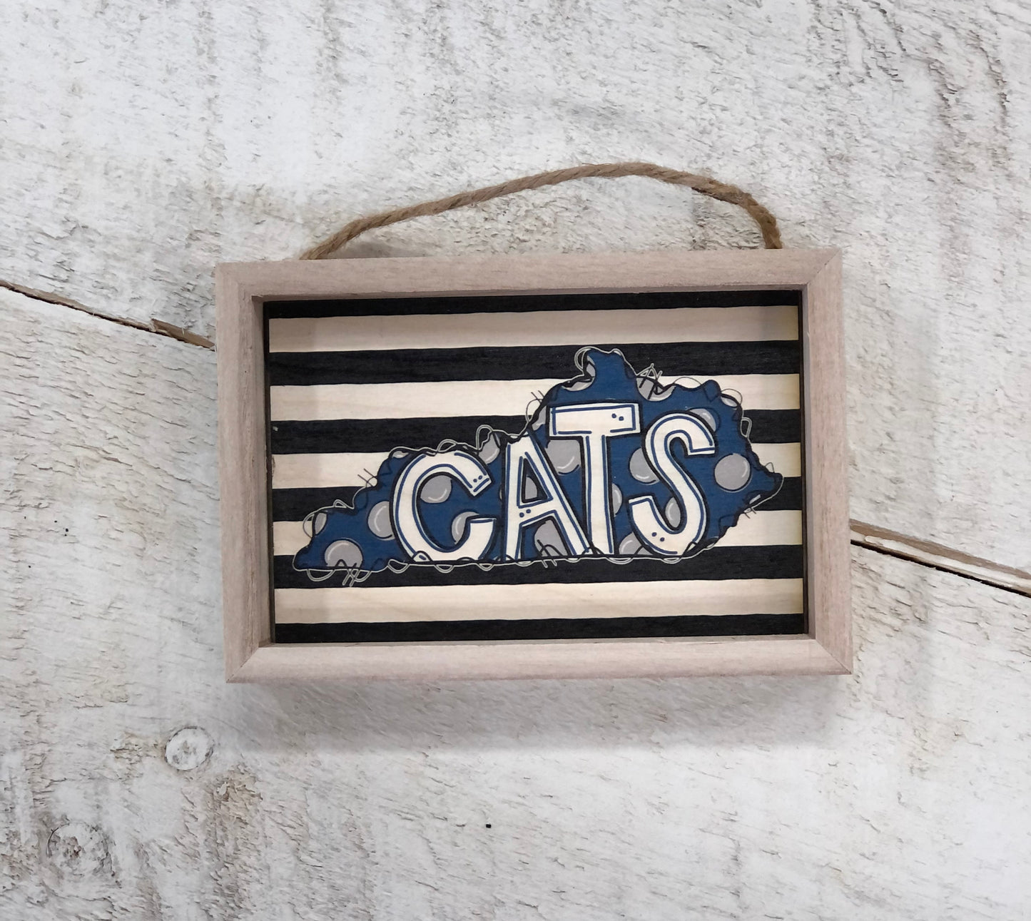 5" x 4" State of KY with CATS wooden sign