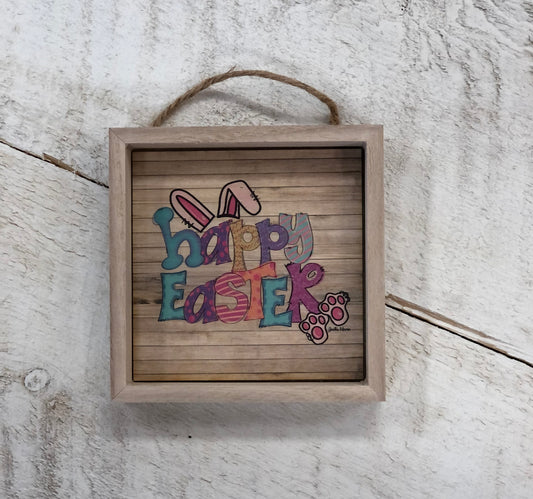 5" x 5" Happy Easter wooden sign