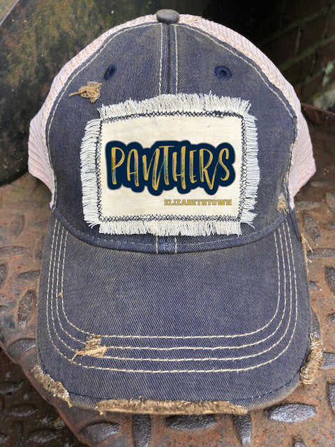 Distressed Patch Hat/TK STONE/PANTHERS