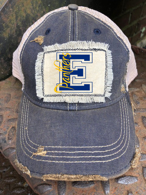 Distressed Patch Hat/Panthers Volleyball