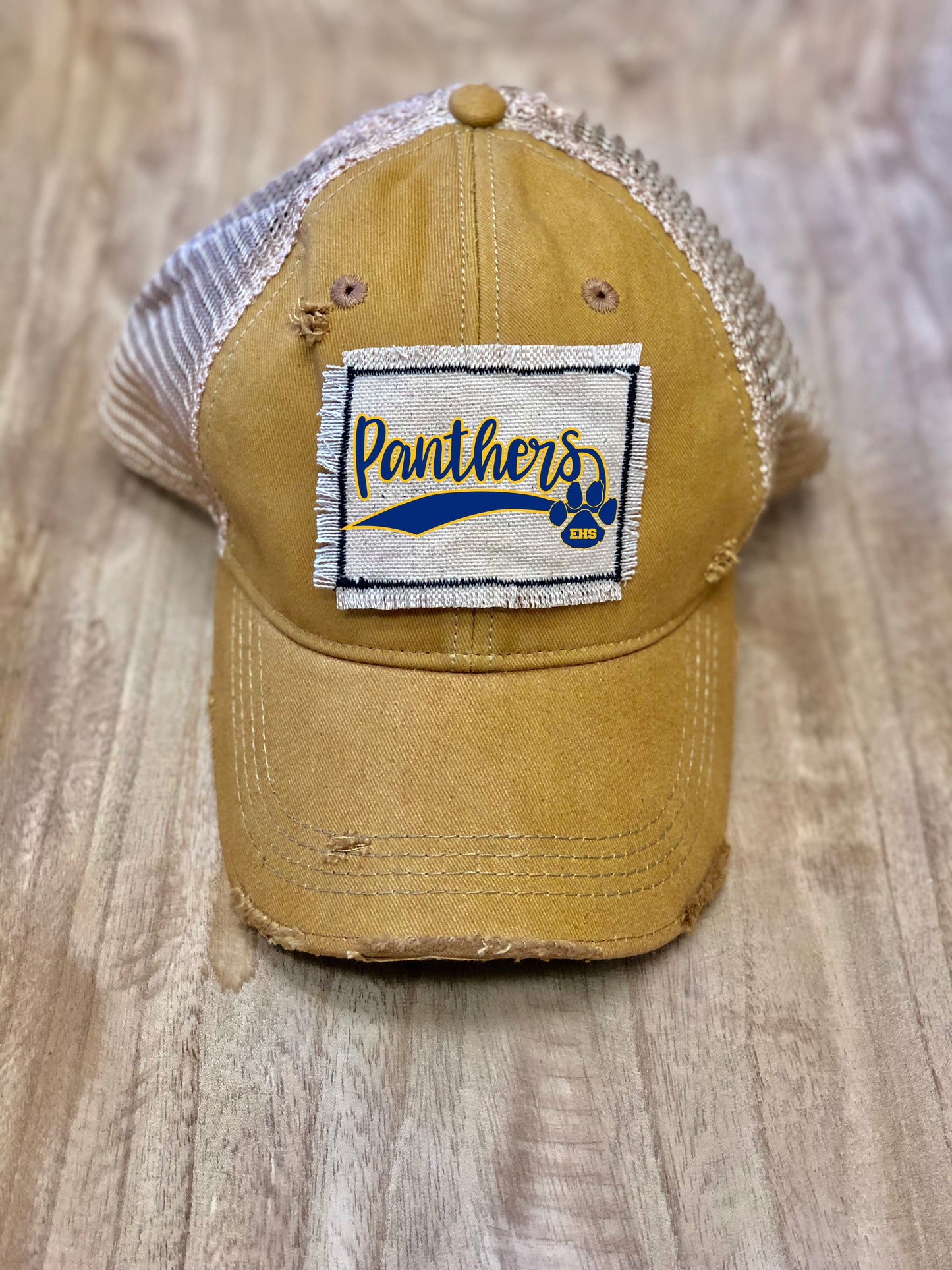 Distressed Patch Hat/Panthers Volleyball