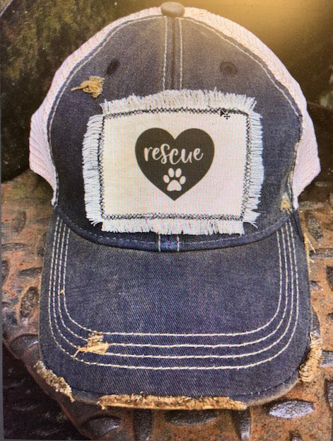 Rescue Distressed Patch Trucker Hat