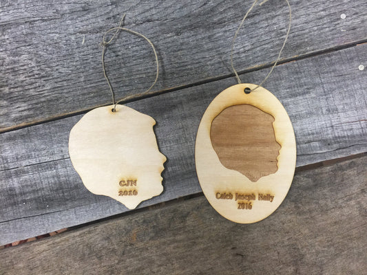 Silhouette ornament of your child