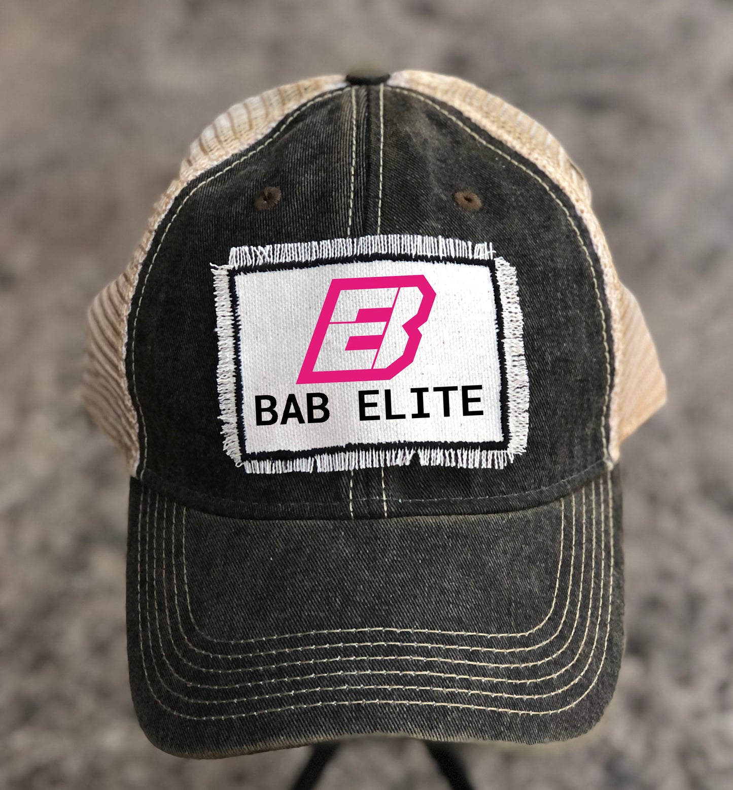 BAB ELITE DISTRESSED BLACK HAT